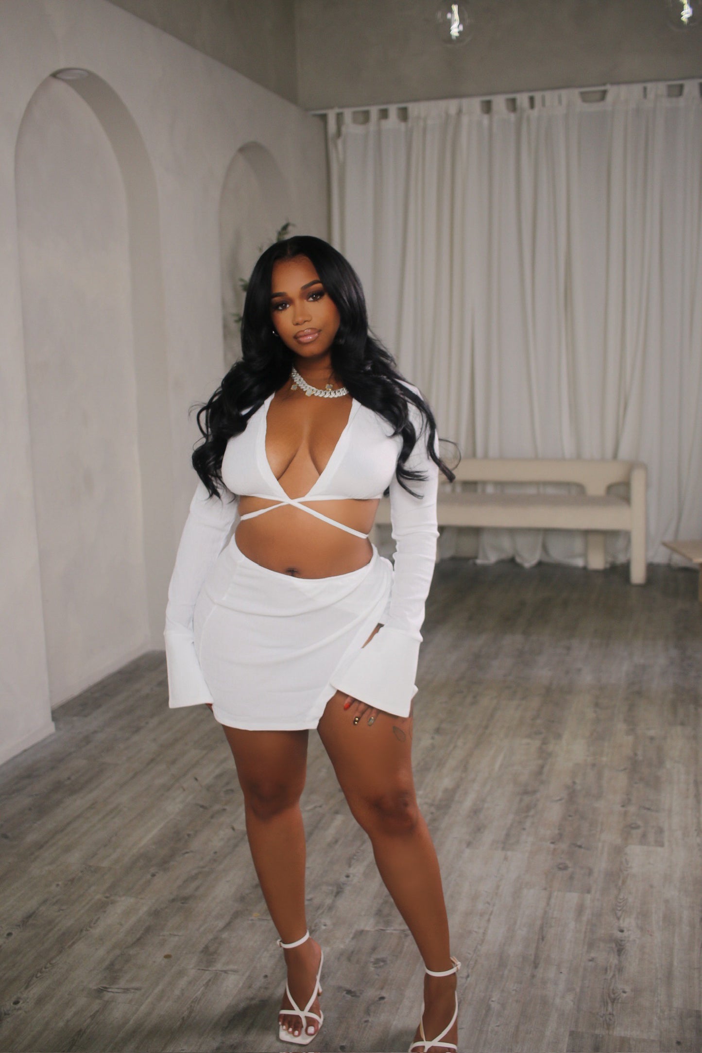 Thalia Linen Skirt Set