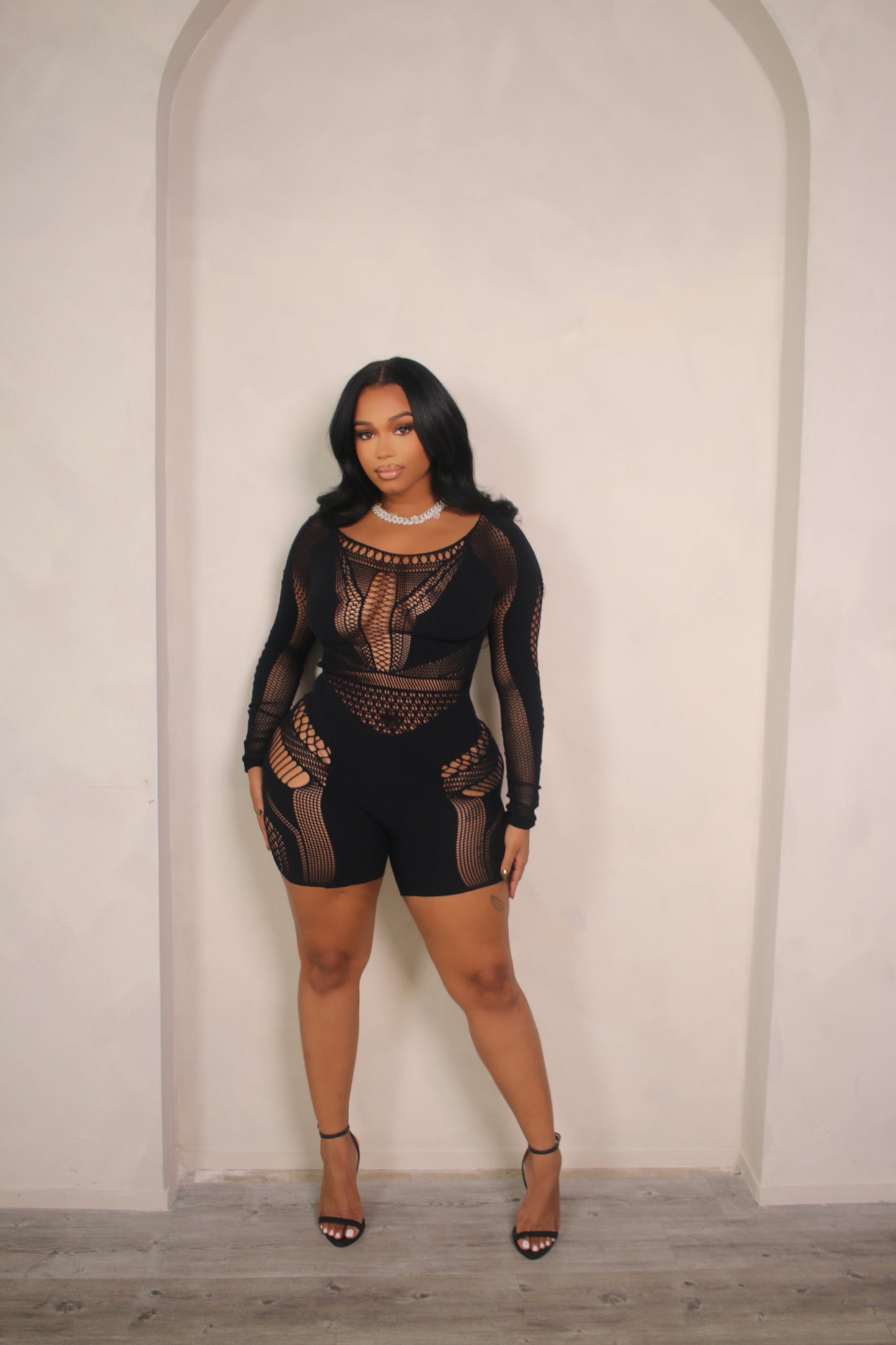Waist No Time Romper - Black